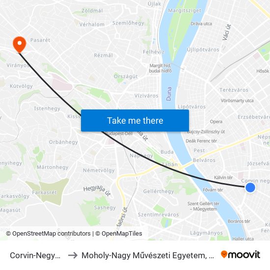 Corvin-Negyed M to Moholy-Nagy Művészeti Egyetem, Campus map