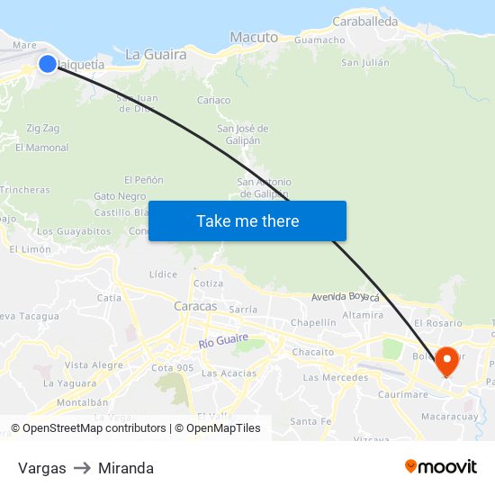 Vargas to Miranda map