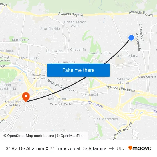 3° Av. De Altamira X 7° Transversal De Altamira to Ubv map