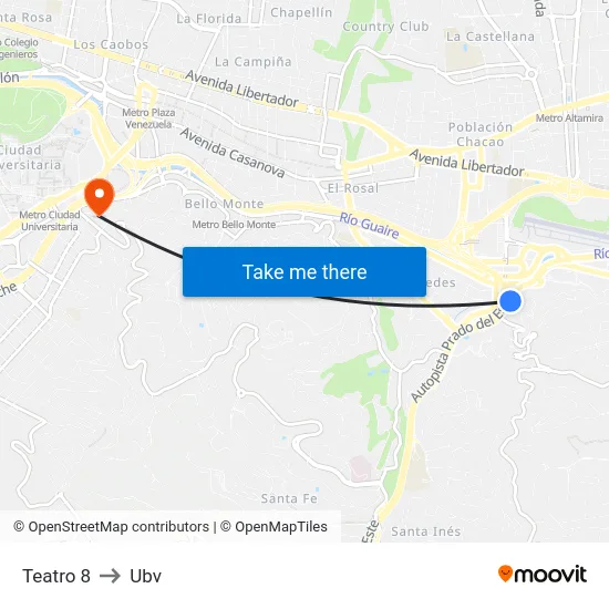 Teatro 8 to Ubv map