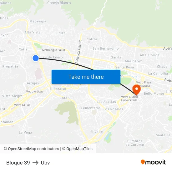 Bloque 39 to Ubv map