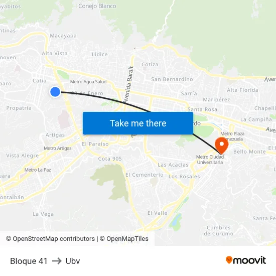 Bloque 41 to Ubv map