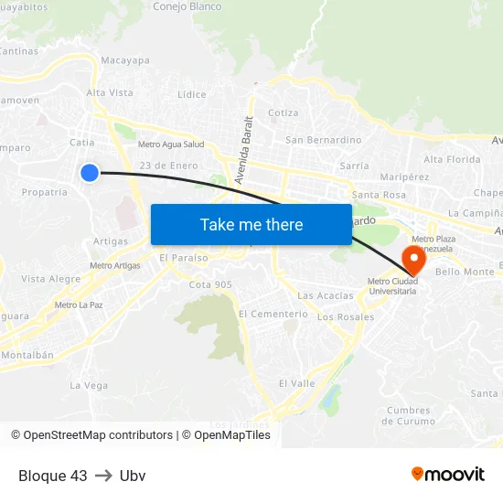 Bloque 43 to Ubv map