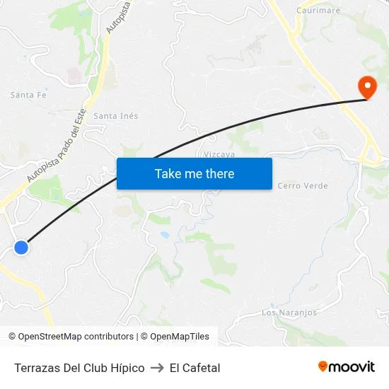 Terrazas Del Club Hípico to El Cafetal map