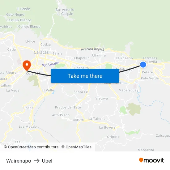 Wairenapo to Upel map