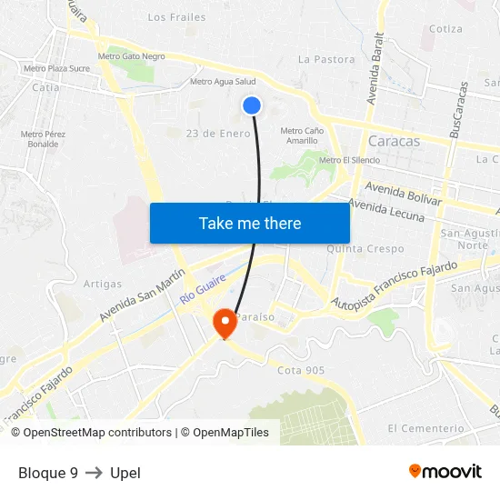 Bloque 9 to Upel map