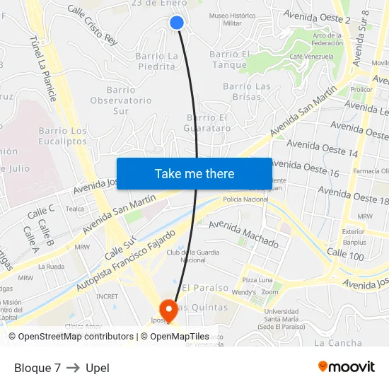 Bloque 7 to Upel map