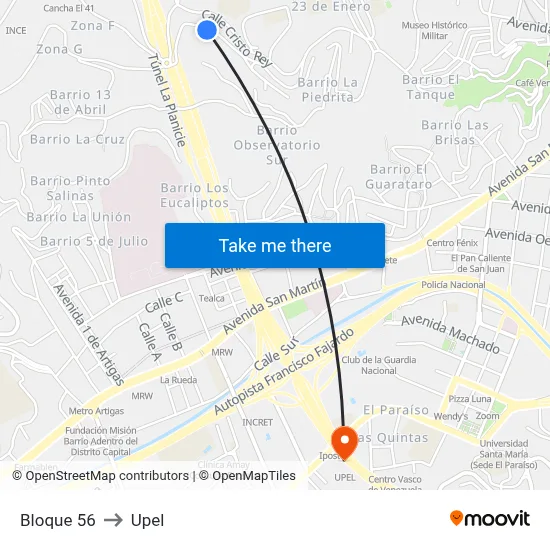 Bloque 56 to Upel map