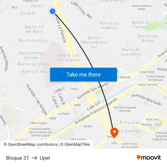 Bloque 37 to Upel map