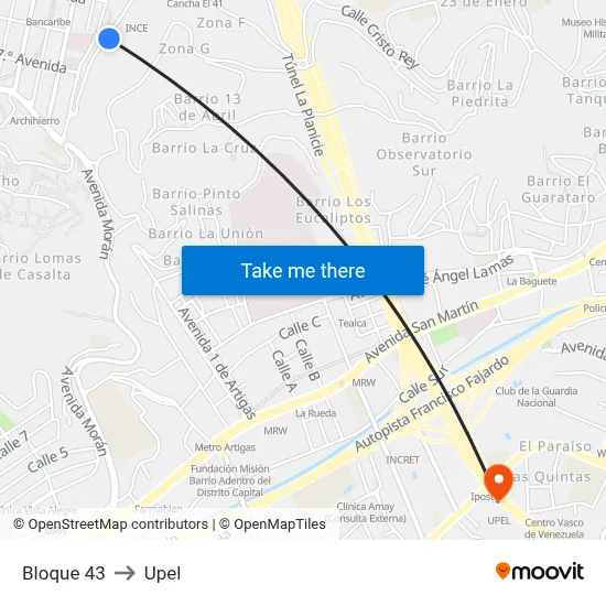 Bloque 43 to Upel map
