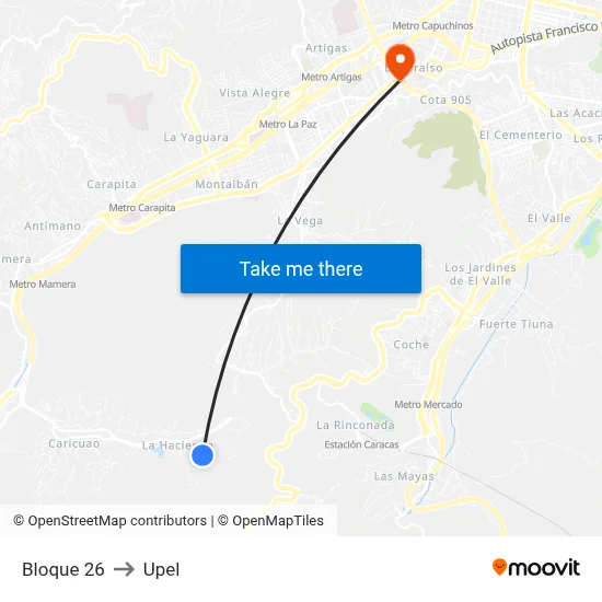 Bloque 26 to Upel map