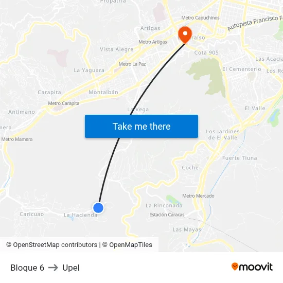 Bloque 6 to Upel map