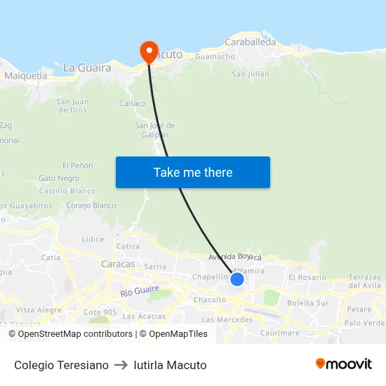 Colegio Teresiano to Iutirla Macuto map