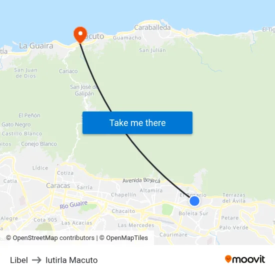 Libel to Iutirla Macuto map