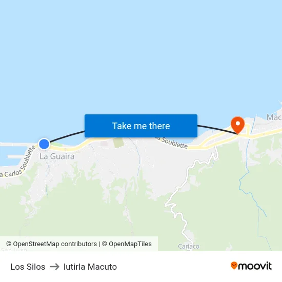 Los Silos to Iutirla Macuto map