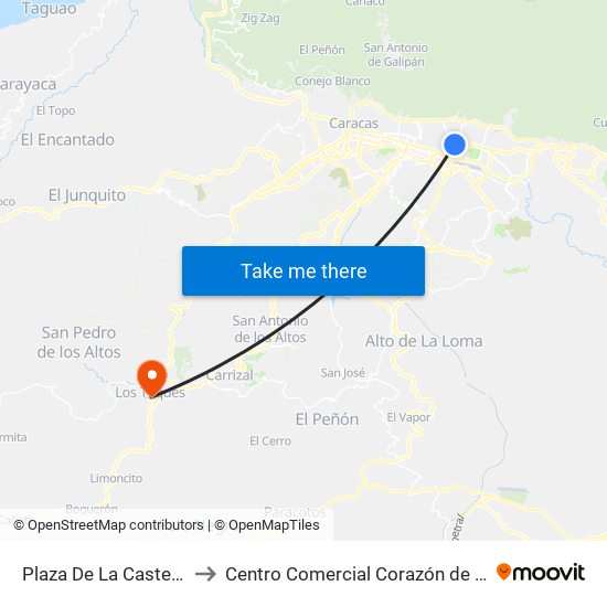 Plaza De La Castellana to Centro Comercial Corazón de Jesus map