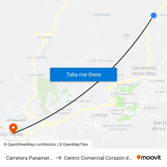 Carretera Panamericana to Centro Comercial Corazón de Jesus map