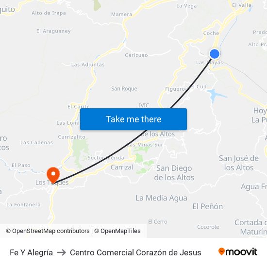 Fe Y Alegría to Centro Comercial Corazón de Jesus map