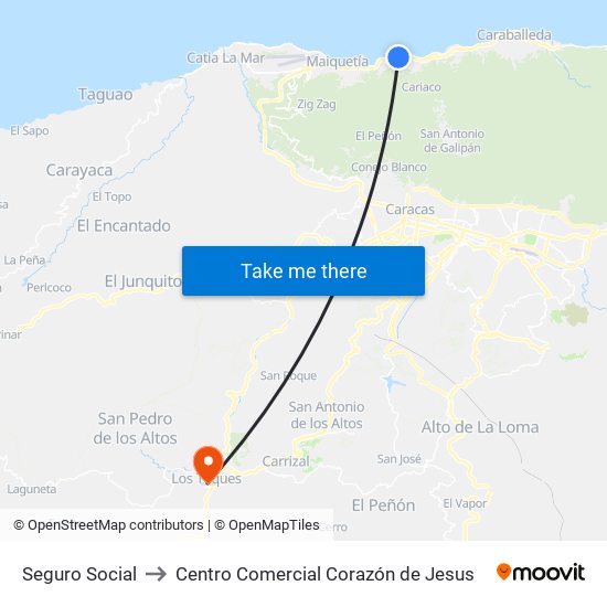 Seguro Social to Centro Comercial Corazón de Jesus map