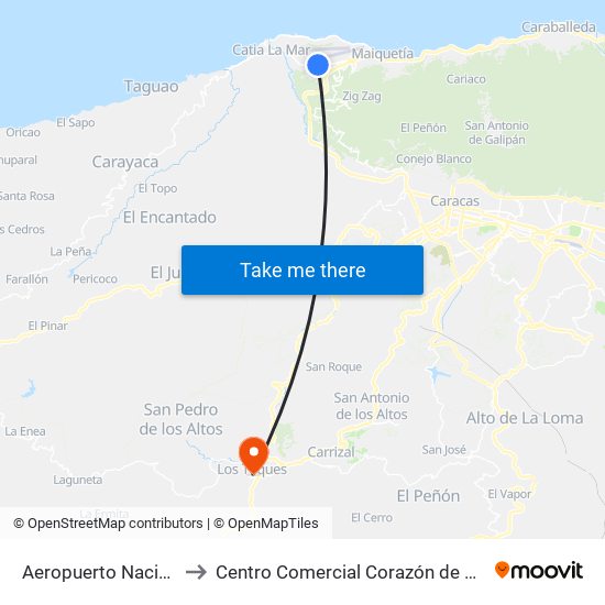 Aeropuerto Nacional to Centro Comercial Corazón de Jesus map