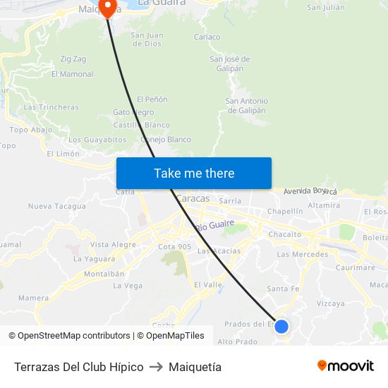 Terrazas Del Club Hípico to Maiquetía map