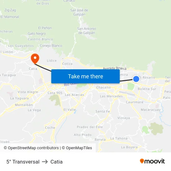 5° Transversal to Catia map