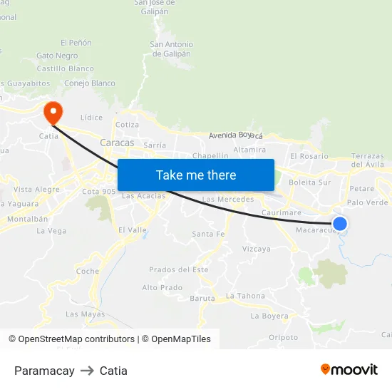 Paramacay to Catia map