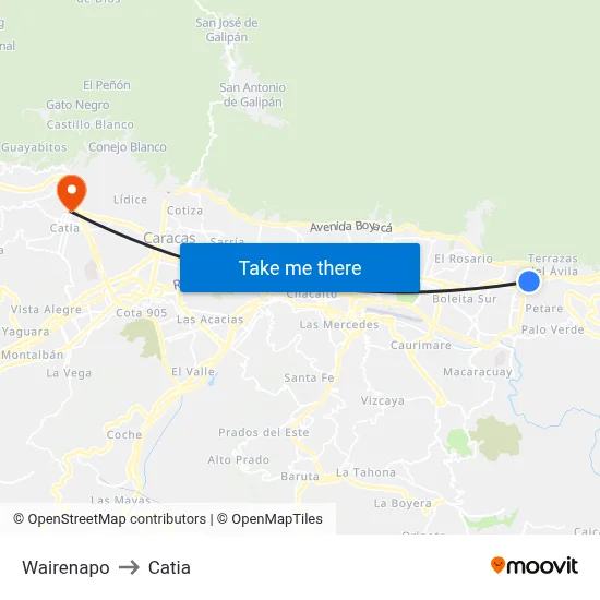 Wairenapo to Catia map