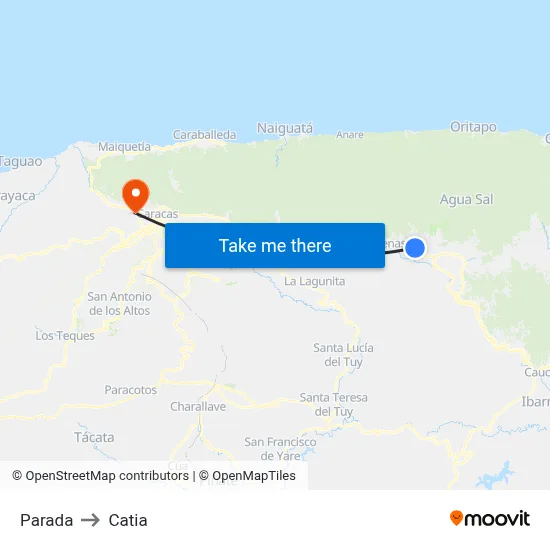 Parada to Catia map