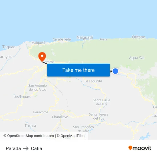 Parada to Catia map