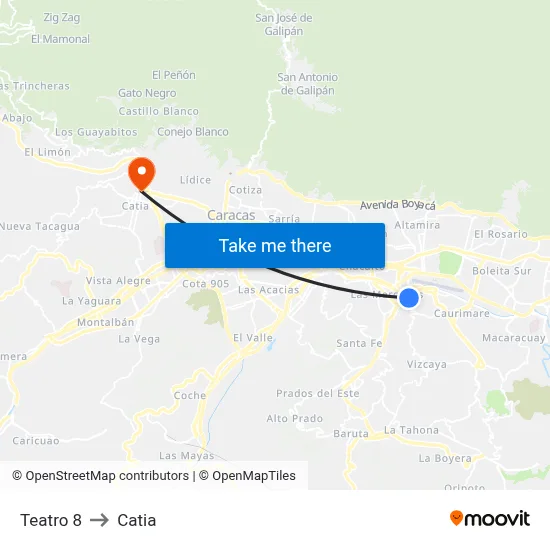 Teatro 8 to Catia map