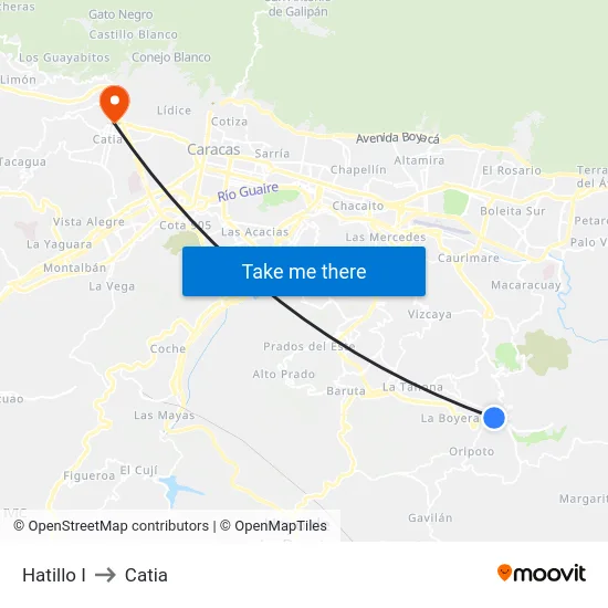 Hatillo I to Catia map