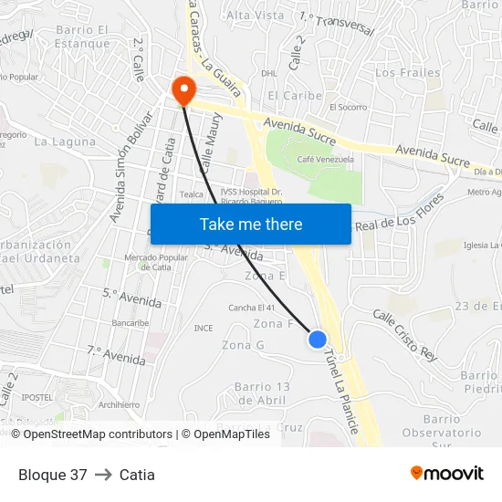Bloque 37 to Catia map