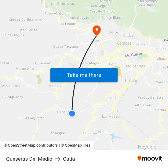 Queseras Del Medio to Catia map