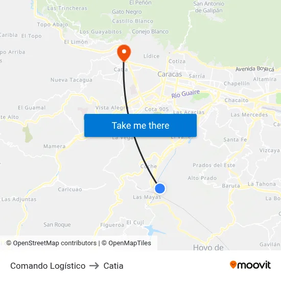 Comando Logístico to Catia map