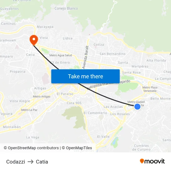 Codazzi to Catia map