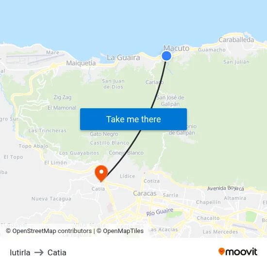 Iutirla to Catia map