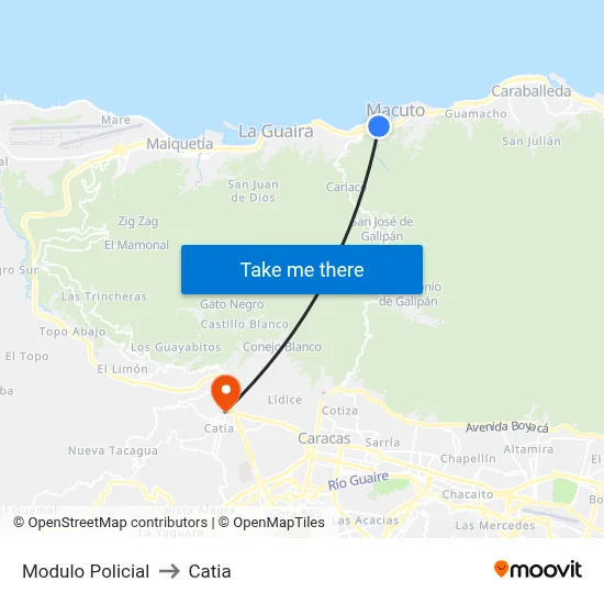 Modulo Policial to Catia map