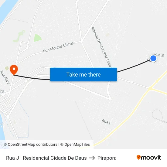 Rua J | Residencial Cidade De Deus to Pirapora map