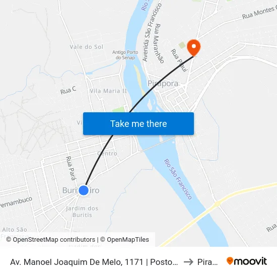 Av. Manoel Joaquim De Melo, 1171 | Postos De Gasolina to Pirapora map