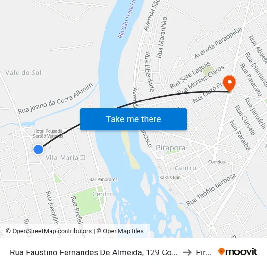 Rua Faustino Fernandes De Almeida, 129 Com Rua Marta Gonçalves Pereira to Pirapora map