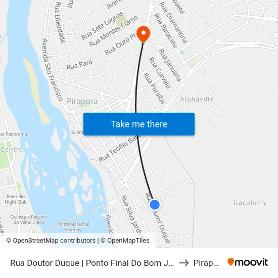 Rua Doutor Duque | Ponto Final Do Bom Jesus to Pirapora map