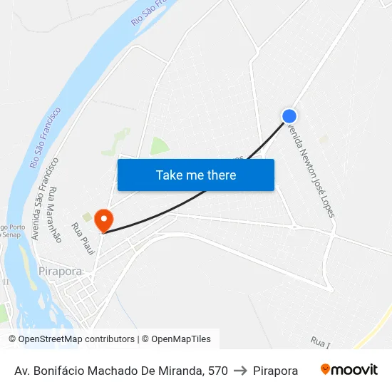 Av. Bonifácio Machado De Miranda, 570 to Pirapora map