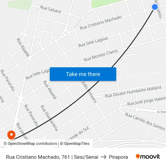 Rua Cristiano Machado, 761 | Sesi/Senai to Pirapora map