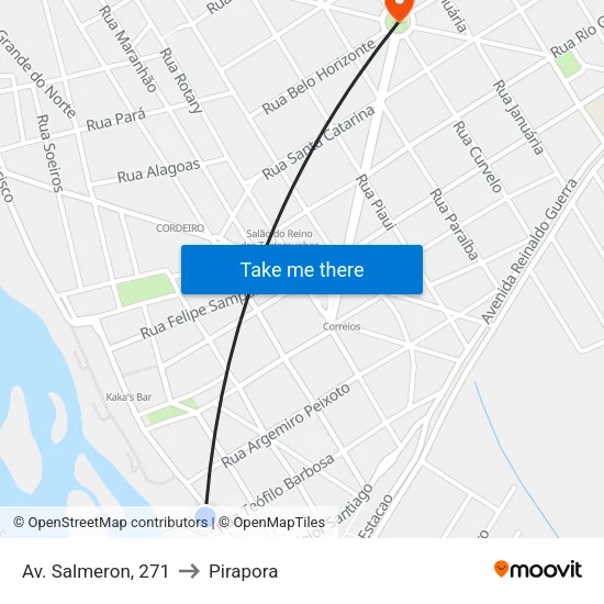 Av. Salmeron, 271 to Pirapora map