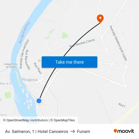 Av. Salmeron, 1 | Hotel Canoeiros to Funam map