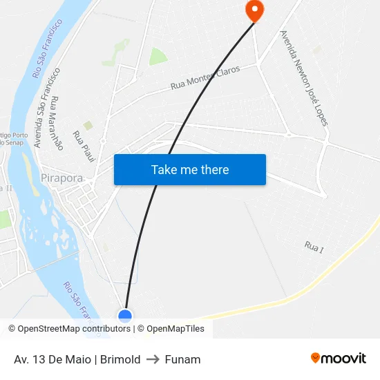 Av. 13 De Maio | Brimold to Funam map