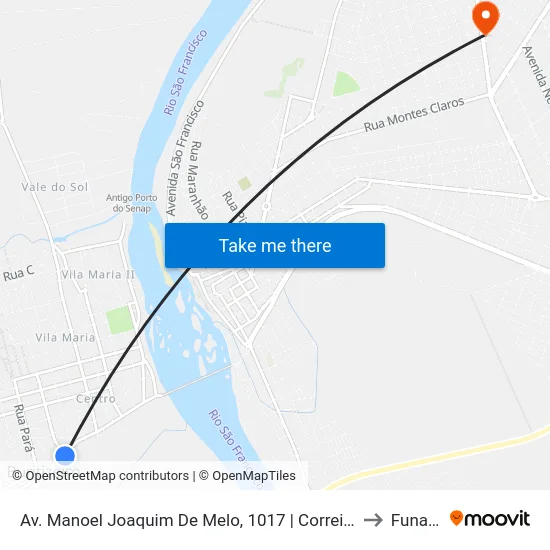 Av. Manoel Joaquim De Melo, 1017 | Correios to Funam map