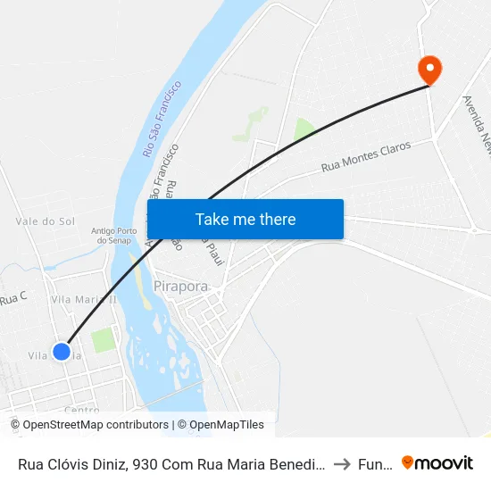 Rua Clóvis Diniz, 930 Com Rua Maria Benedita Dos Santos to Funam map