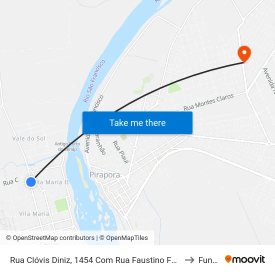 Rua Clóvis Diniz, 1454 Com Rua Faustino Fernandes to Funam map